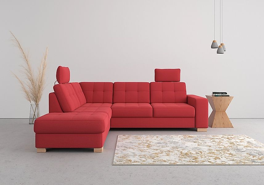 sit&more Ecksofa "Quincy L-Form", wahlweise mit Bettfunktion und Bettkasten günstig online kaufen