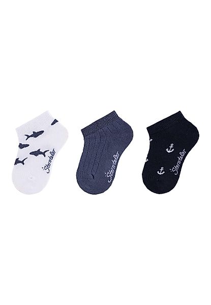 Sterntaler® Sneakersocken Sneaker-Socken 3er-Pack Haie (3-Paar) günstig online kaufen