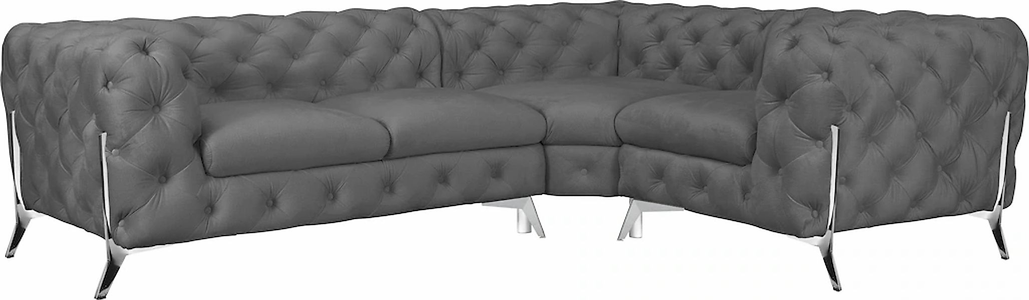 Leonique Chesterfield-Sofa "Amaury L-Form", moderne Chersterfield-Optik, Br günstig online kaufen