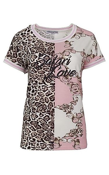 Passioni Print-Shirt Sommershirt in Rose, mit Leopardenmuster und Safari Lo günstig online kaufen