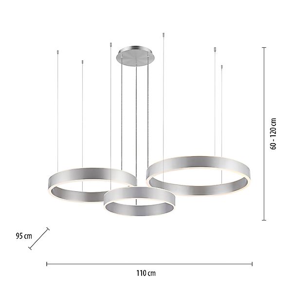 Paul Neuhaus Sculli LED-Hängeleuchte, silber günstig online kaufen