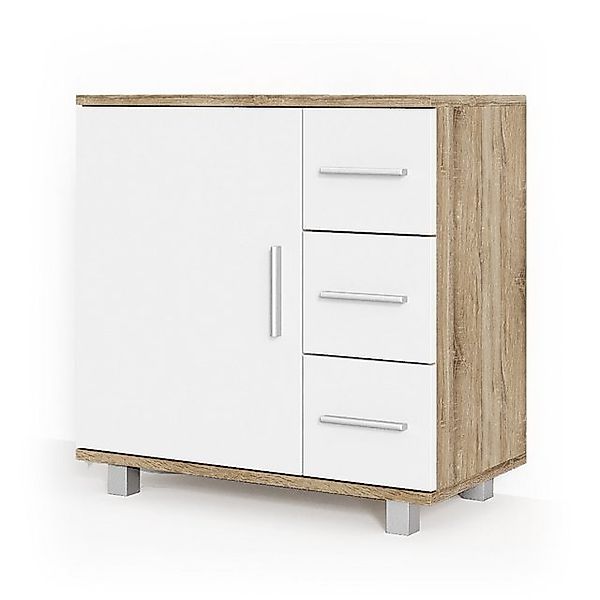 Vicco Waschbeckenunterschrank Ilias Sonoma/Weiß 60 x 61 cm günstig online kaufen