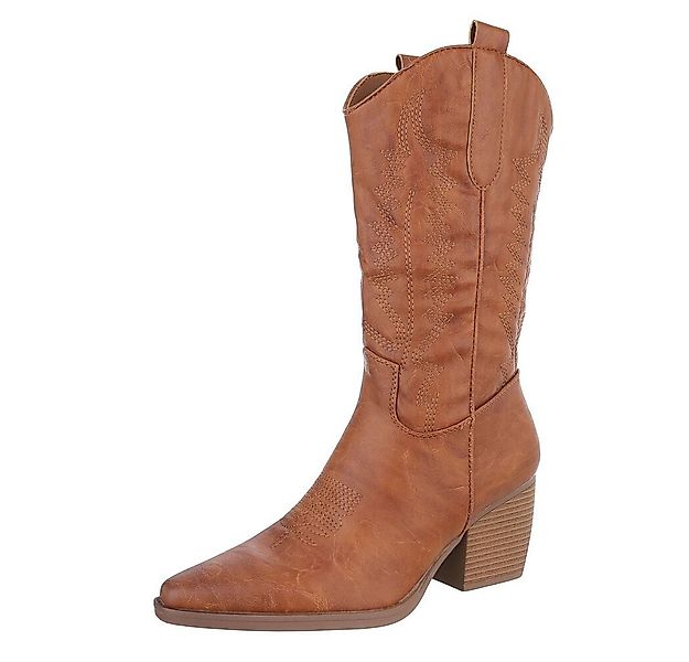 Ital-Design Damen Cowboyboots Western Westernstiefel (87336802) Blockabsatz günstig online kaufen