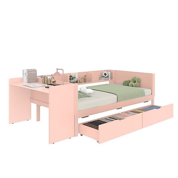 REDOM Kinderbett Daybett Tagesbett Schlafsofa Flachbett, mit Schreibtisch ( günstig online kaufen
