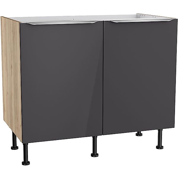 Optifit Küchen-Spülenunterschrank Linus984 100cmx87cmx58,4cm Anthra.-WildEi günstig online kaufen