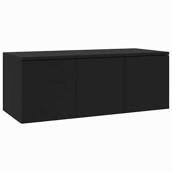 furnicato TV-Schrank Schwarz 80x34x30 cm Holzwerkstoff (1-St) günstig online kaufen