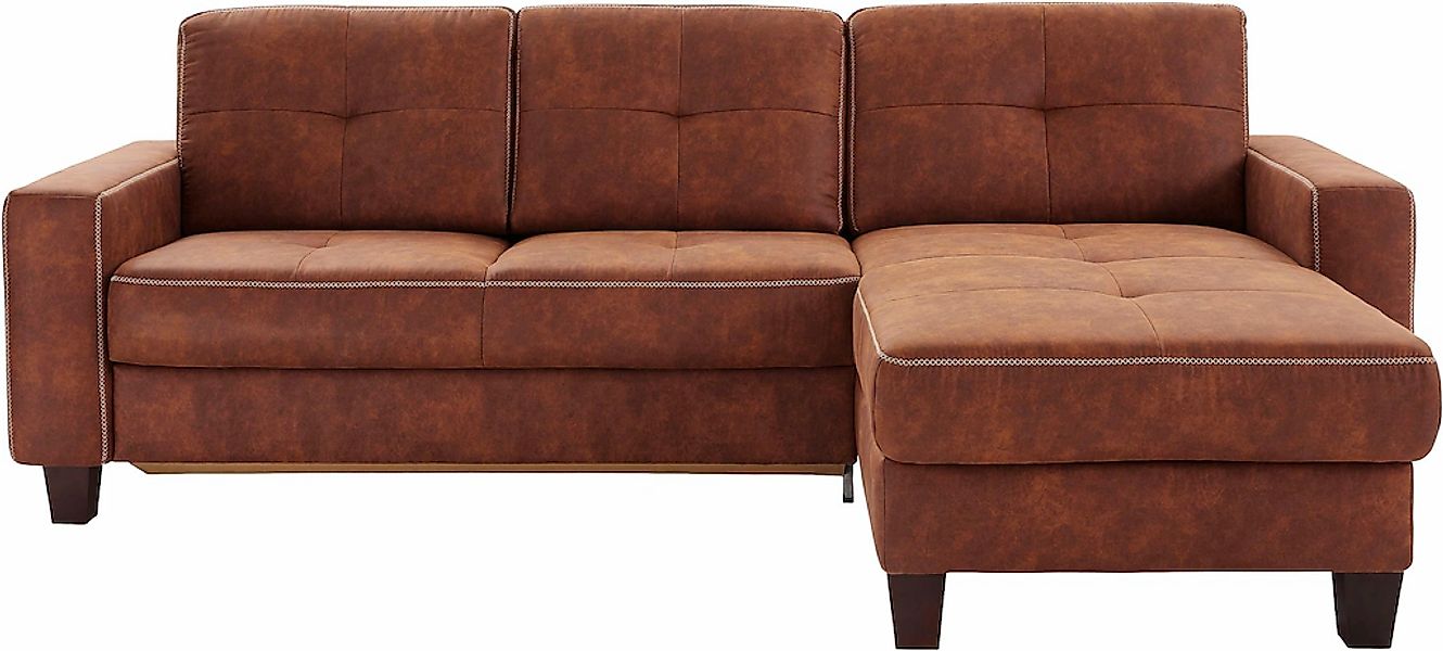 Home affaire Ecksofa "Varese" wahlweise mit Bettfunktion und Vorziehfunktio günstig online kaufen