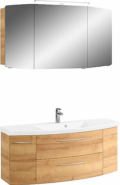 Saphir Badmöbel-Set »Cassca Sprint 2-teilig Mineralmarmor-Waschtisch mit LE günstig online kaufen