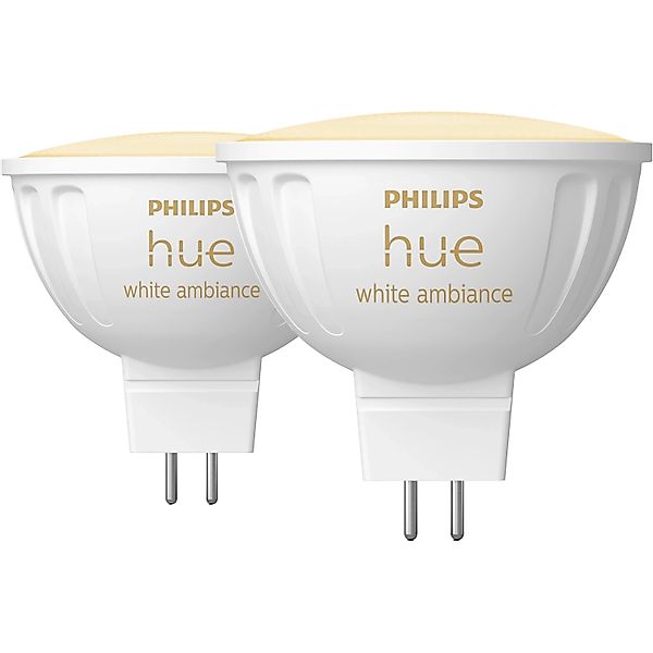 Philips Hue LED-MR16 White Ambiance 2er-Pack 2 x 400,m günstig online kaufen