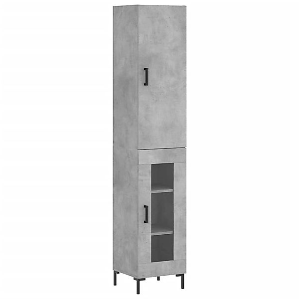 vidaXL Highboard Betongrau 34,5x34x180 cm Holzwerkstoff 3199045 günstig online kaufen