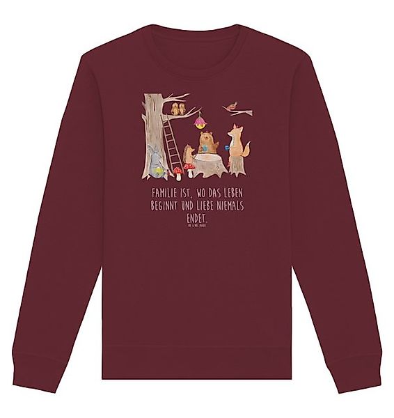 Mr. & Mrs. Panda Longpullover Waldtiere Picknick Größe S - Burgundy - Gesch günstig online kaufen