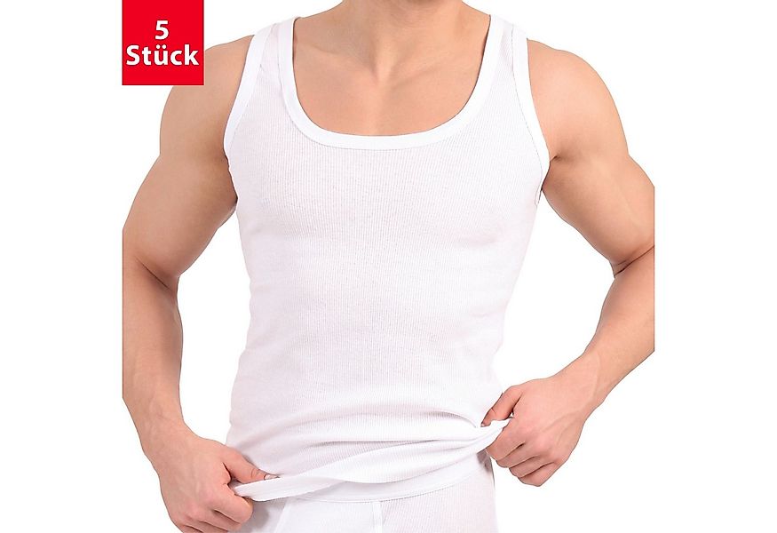 celodoro Unterhemd Herren Unterhemd (5er Pack) Doppelripp Tanktop aus Baumw günstig online kaufen