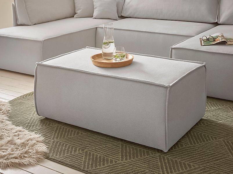 andas Hocker FINNLEY, Polsterhocker in Bouclé, günstig online kaufen