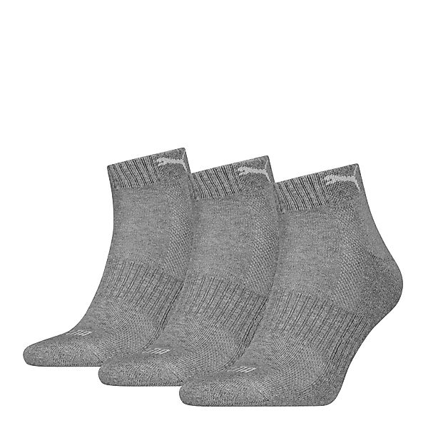 PUMA Kurzsocken "PUMA UNISEX CUSHIONED QUARTER 3P" 3 Paar, Mit Logo-Rippenb günstig online kaufen