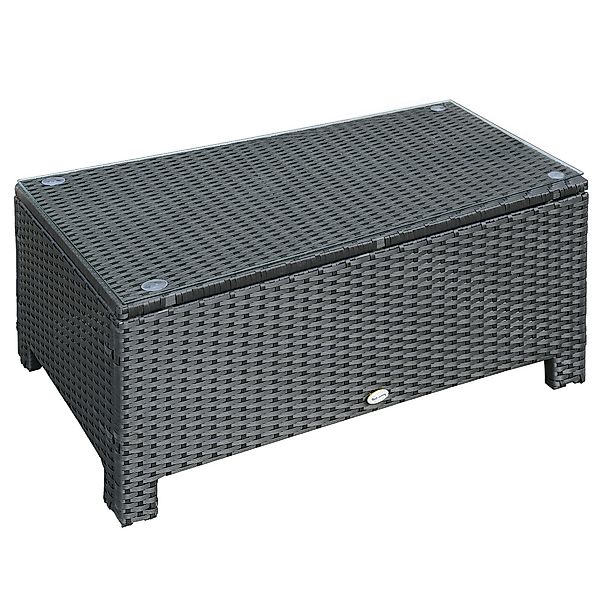 Outsunny Gartentisch Garten Beistelltisch Polyrattan (Balkontisch, günstig online kaufen