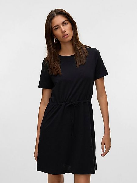 Vero Moda Shirtkleid VMLUNA SS SHORT STRING DRESS JRS NOOS Baumwollmischung günstig online kaufen