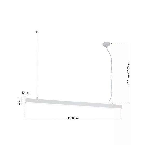 LED-Deckenleuchte Bounce, weiß, Länge 113 cm, CCT, Aluminium günstig online kaufen