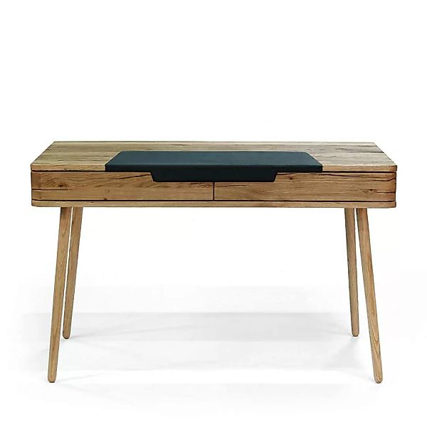 Holz Schreibtisch aus Asteiche Massivholz Bianco gebürstet und geölt günstig online kaufen