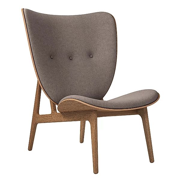 NORR 11 - Elephant Lounge Sessel Gestell geräucherte Eiche - fawn/Sitzfläch günstig online kaufen