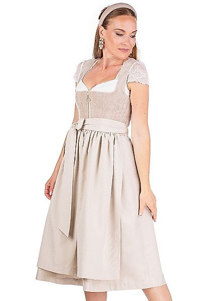 MarJo Dirndl Samt Dirndl 2tlg. - KIRCHHAM - beige günstig online kaufen