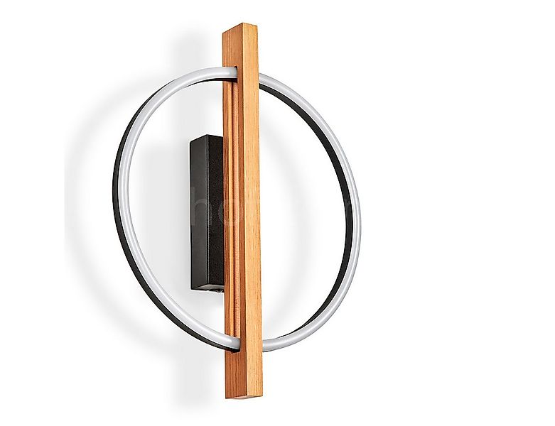 hofstein Wandleuchte moderne Wandlampe aus Metall/Holz/Kunststoff in Schwar günstig online kaufen