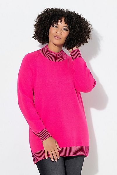 Angel of Style Strickpullover Pullover Straight Fit Stehkragen mit Streifen günstig online kaufen