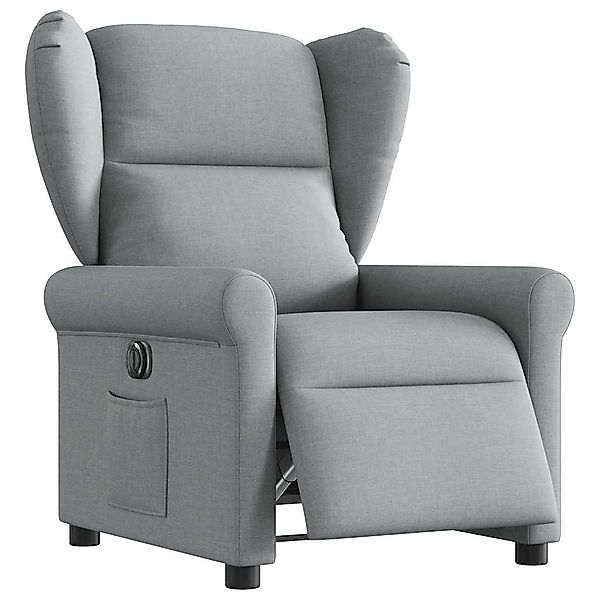 vidaXL Sessel Relaxsessel Elektrisch Hellgrau Stoff günstig online kaufen