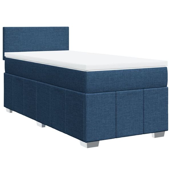 vidaXL Bett Boxspringbett mit Matratze Blau günstig online kaufen