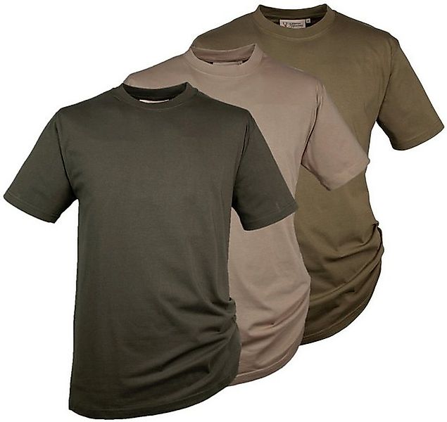 Hubertus® Hunting T-Shirt T-Shirts im 3er-Pack schilf/oliv/beige Jagdshirts günstig online kaufen