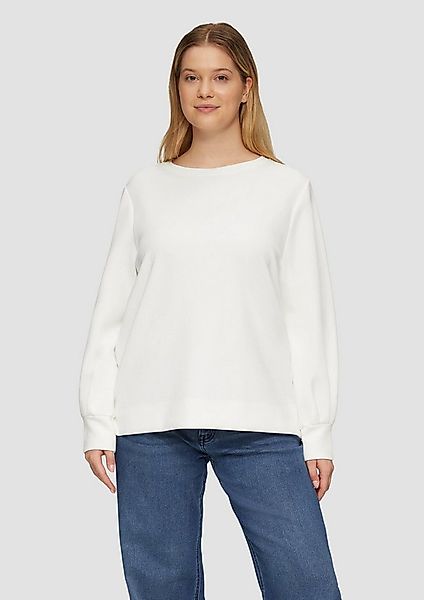 s.Oliver Sweatshirt Sweatshirt Scuba-Sweatshirt mit weiten Ärmeln günstig online kaufen