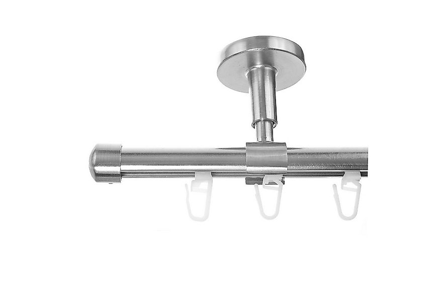BASIT Gardinenstange Innenlauf 16 mm mit Deckenträgern 120 cm E17, Ø 16 mm, günstig online kaufen