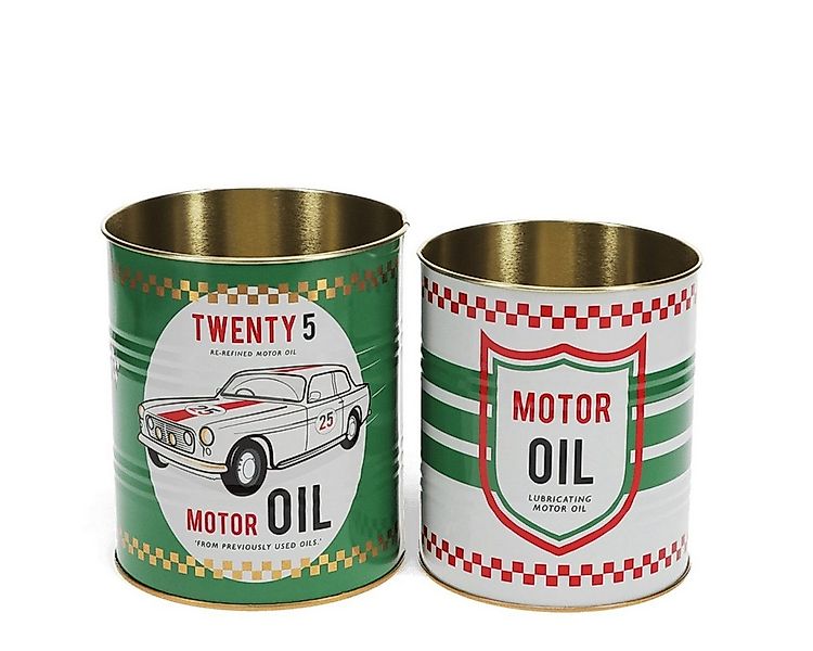 Rex London Aufbewahrungsdose Metall-Dosen 2er Set Ø11cm Ø10cm Retro Deko Au günstig online kaufen