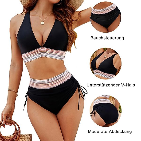 HOMELIVE Badeanzug Highwaist-Bikini-Hose Bikini-Top Highwaist-Bikini-Hose B günstig online kaufen
