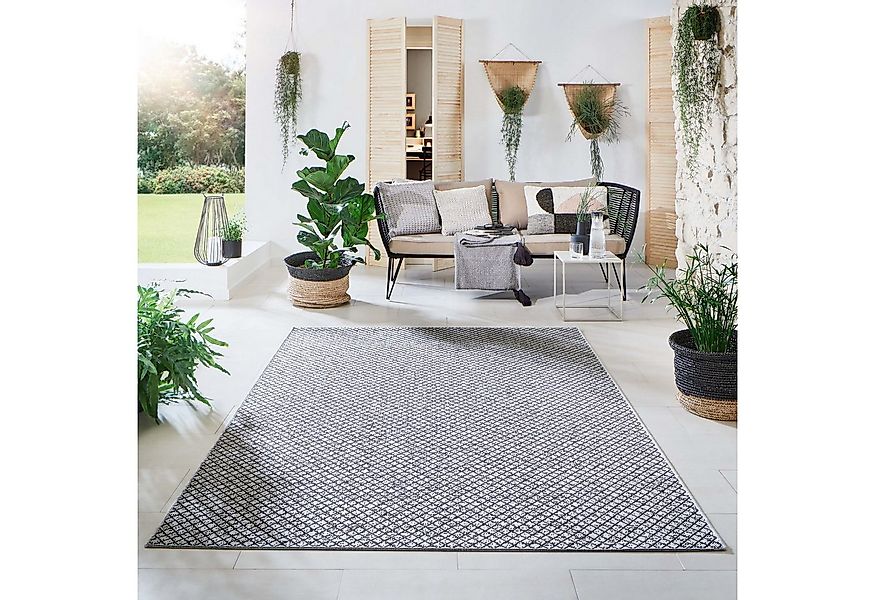 Steffensmeier Teppich Öland Raute, Rechteckig, In- und Outdoor, wasserfest günstig online kaufen