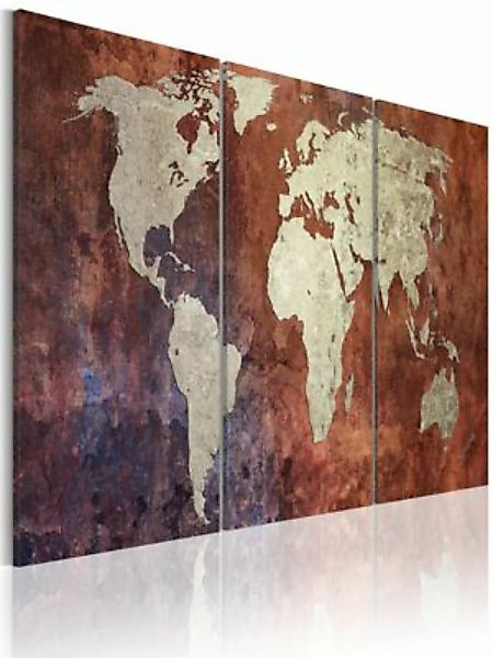 artgeist Wandbild Kontinente aus Stahl mehrfarbig Gr. 60 x 30 günstig online kaufen
