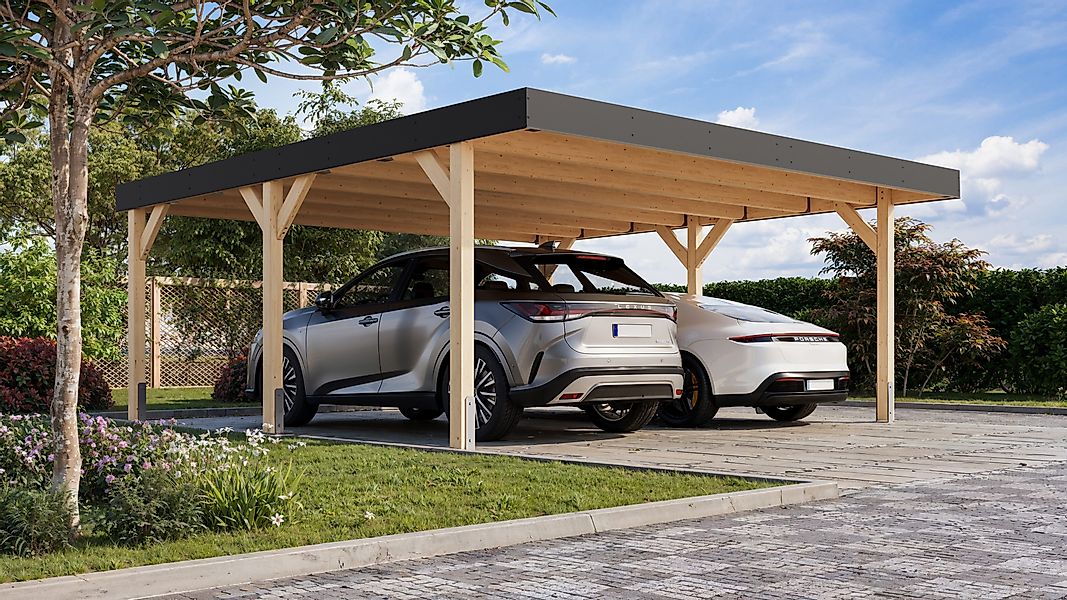 Karibu Doppelcarport, BxT: 552x487 cm, 211,5 günstig online kaufen