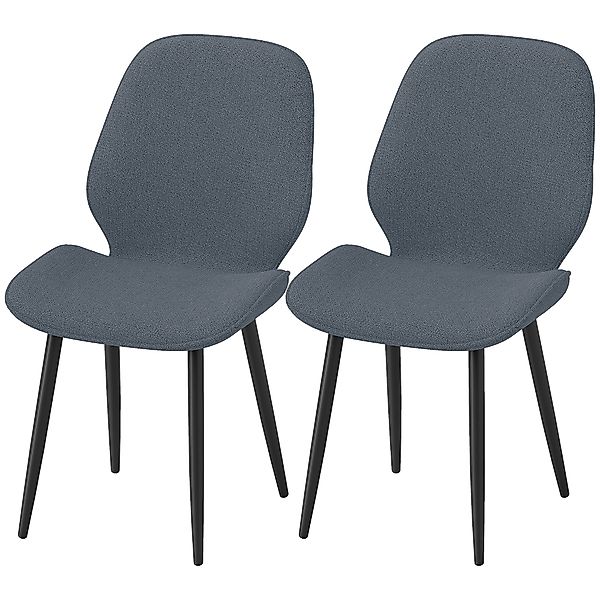 HOMCOM Set of 2 Esszimmerstühle, Moderne Küchenstühle mit Metallbeinen, Geb günstig online kaufen