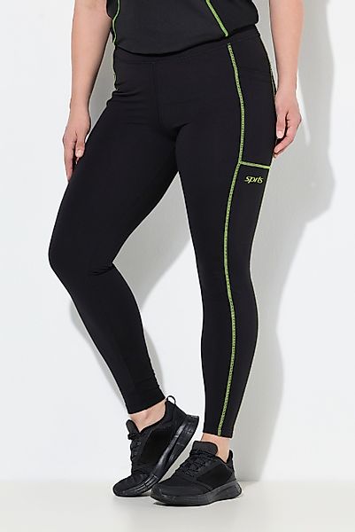 Ulla Popken Leggings Sport-Leggings Neon-Nähte Taschen günstig online kaufen