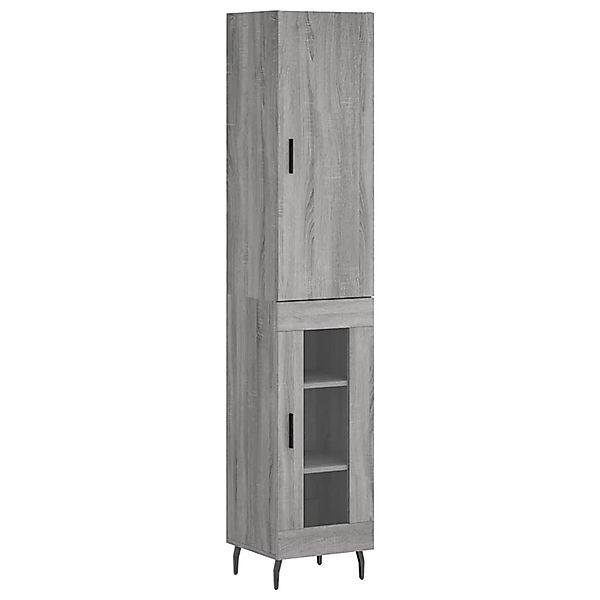 vidaXL Highboard Grau Sonoma 34,5x34x180 cm Holzwerkstoff 3199063 günstig online kaufen