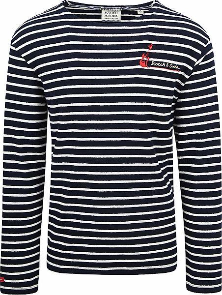 Scotch and Soda Pullover Bandana Dunkelblau Gestreift - Größe XL günstig online kaufen
