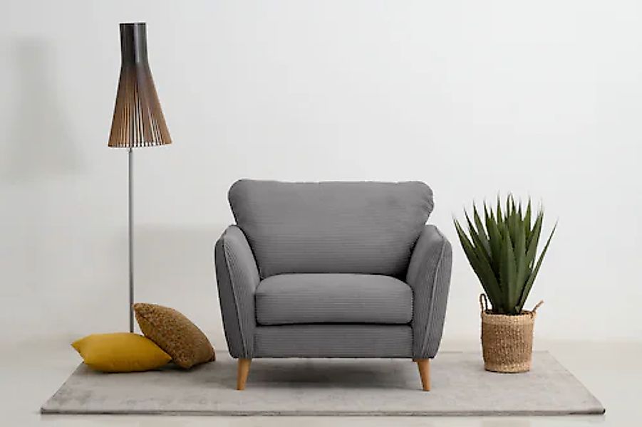 Home affaire Sessel »MARSEILLE« Massivholzbeine Eiche, Landhausstil, Wellen günstig online kaufen