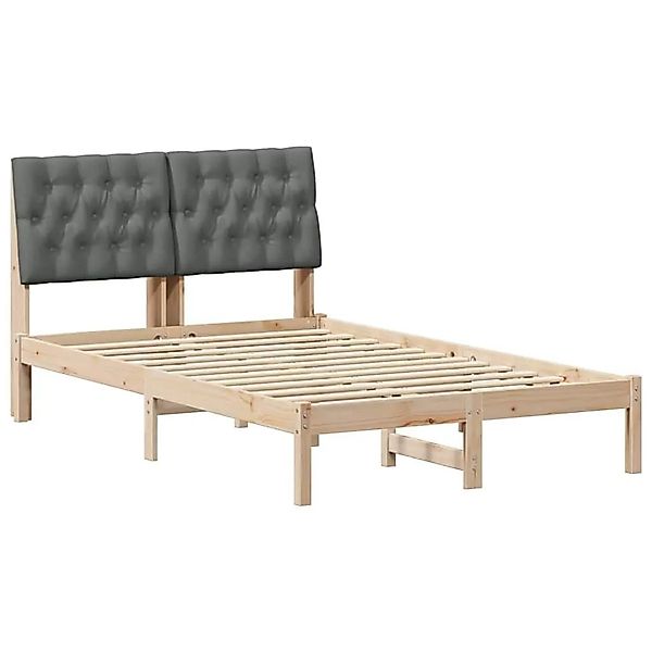 vidaXL Bettgestell mit Gepolstertem Kopfteil Braun 120 x 200 cm 878820 günstig online kaufen