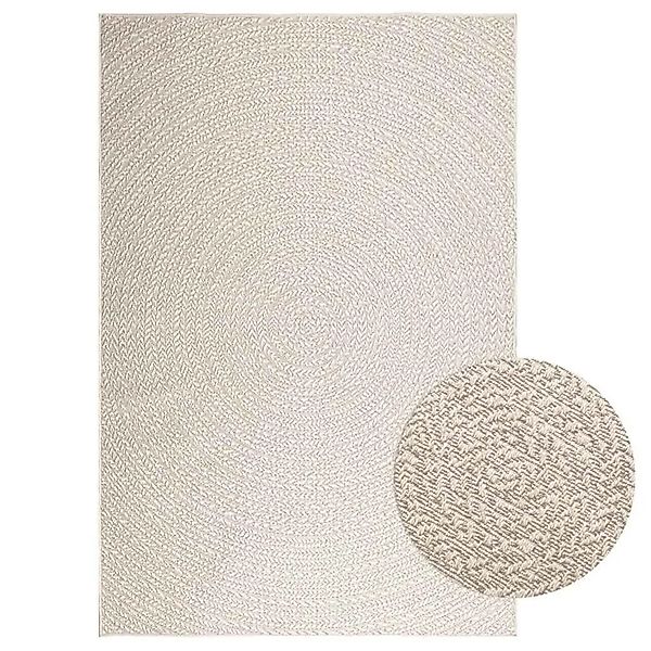 vidaXL Teppich ZIZUR Creme 160x230 cm Jute-Optik Indoor und Outdoor 4010379 günstig online kaufen