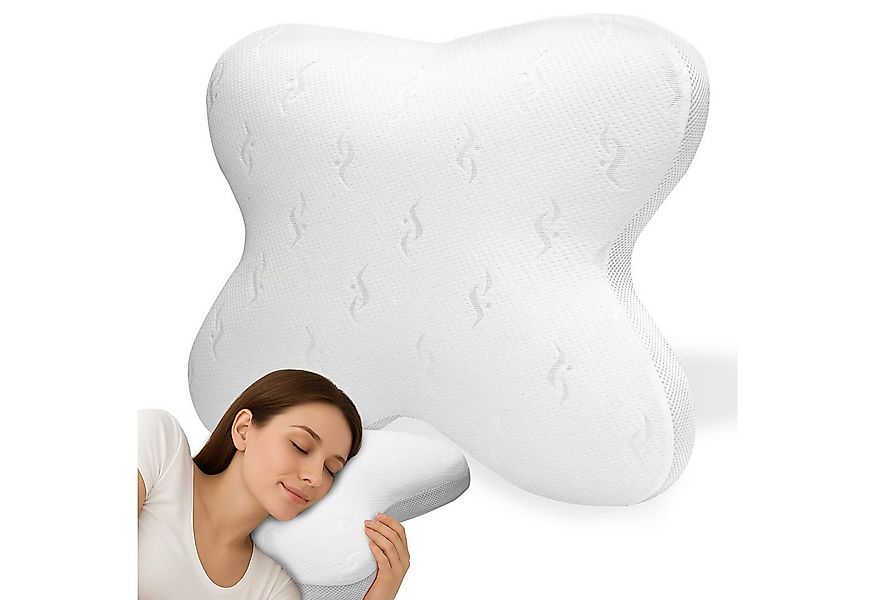 ELONEO Schlafkissen Visko-Schmetterlingskissen, körperangepasste Form, Füll günstig online kaufen