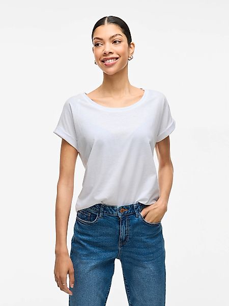 Vila Rundhalsshirt "VIDREAMERS NEW PURE T-SHIRT/SU-NOOS" Basic Damen-T-Shir günstig online kaufen