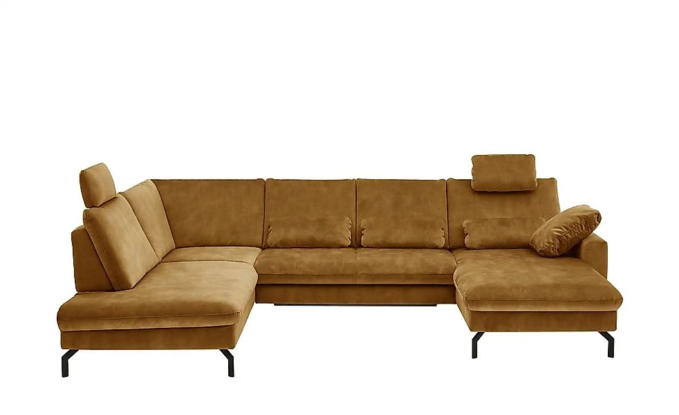 meinSofa Wohnlandschaft aus Mikrofaser Grace ¦ gold ¦ Maße (cm): B: 332 H: günstig online kaufen