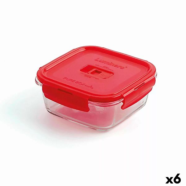 Lunchbox Hermetisch Luminarc Pure Box 760 Ml Rot Glas (6 Stück) günstig online kaufen