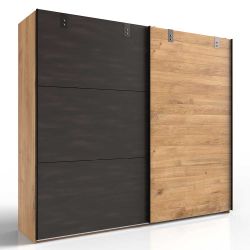 Schwebetürenkleiderschrank im Industry und Loft Stil 2 türig günstig online kaufen