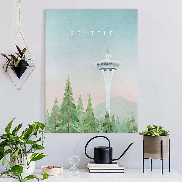 Leinwandbild Reiseposter - Seattle günstig online kaufen