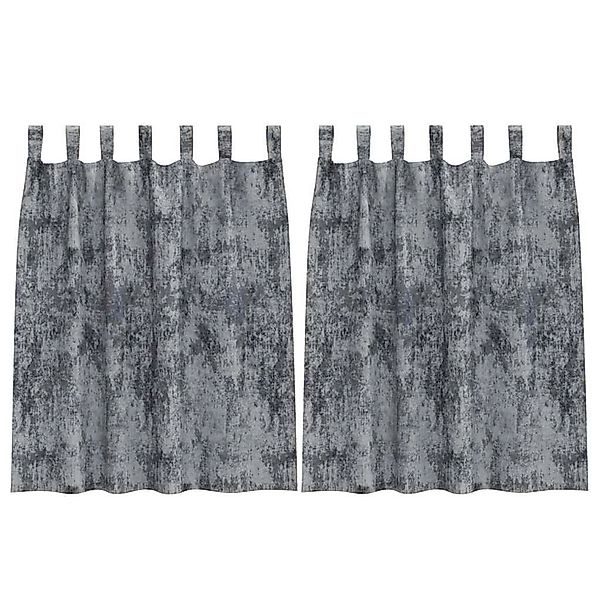 vidaXL Vorhänge 2 Stk Silbergrau 140 x 140 cm Samt 4107718 günstig online kaufen